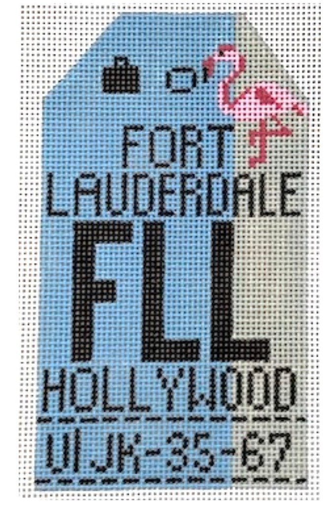 Fort Lauderdale Retro Luggage Tag