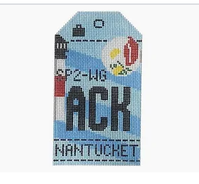Nantucket Retro Travel Tag