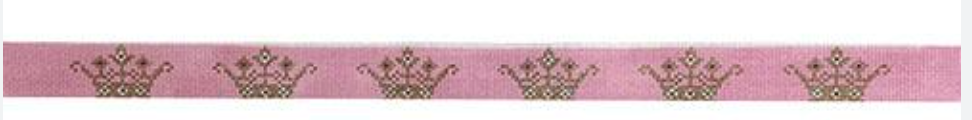 Crowns on Pink Dog Collar