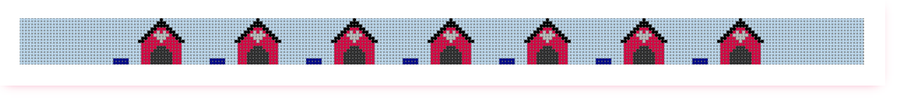 Dog House on Blue Dog Collar