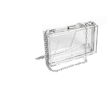 Clear Acrylic Clutch-Silver