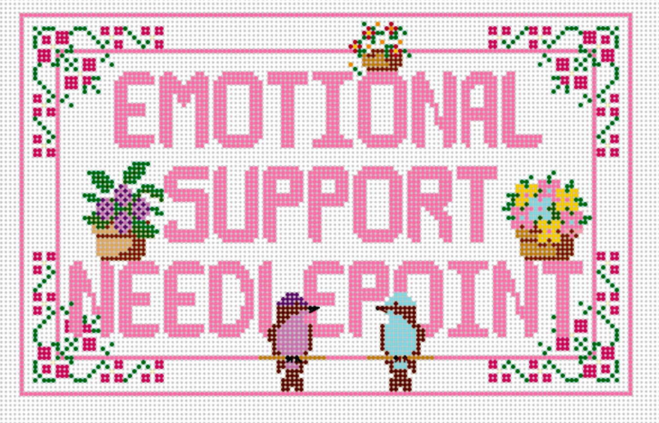 Emotional Support Needlepoint