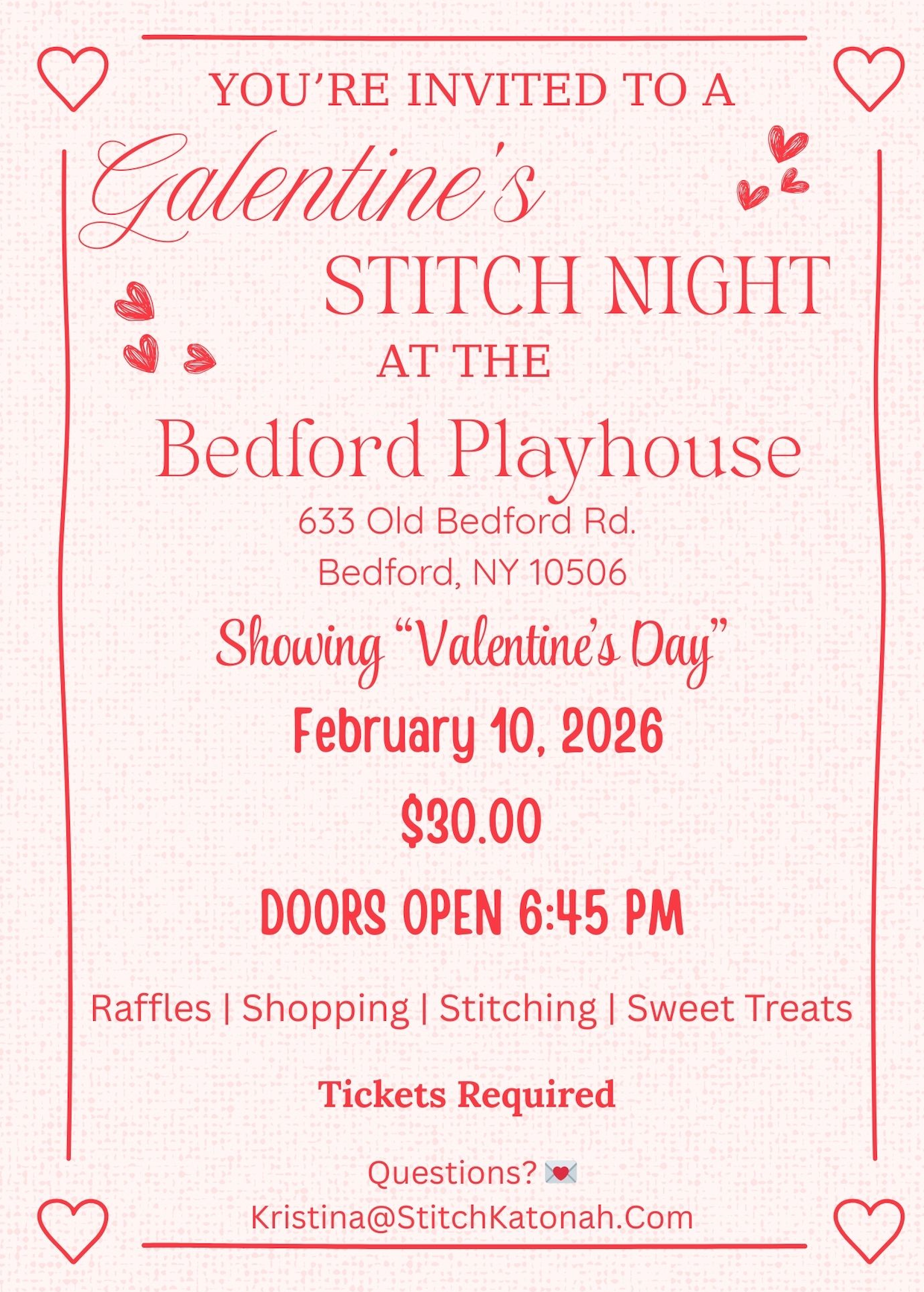 Galentine's Stitch Night (Bedford, NY)