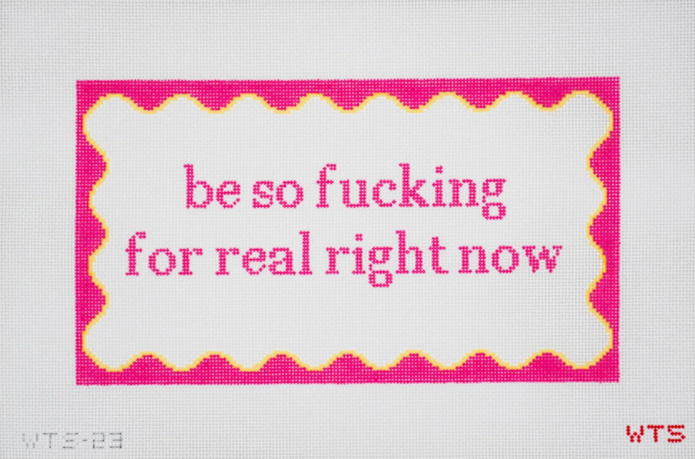 be so fucking for real right now
