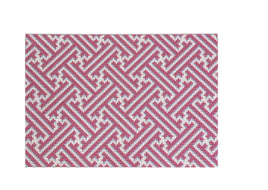 Pink Fretwork Pattern Clutch