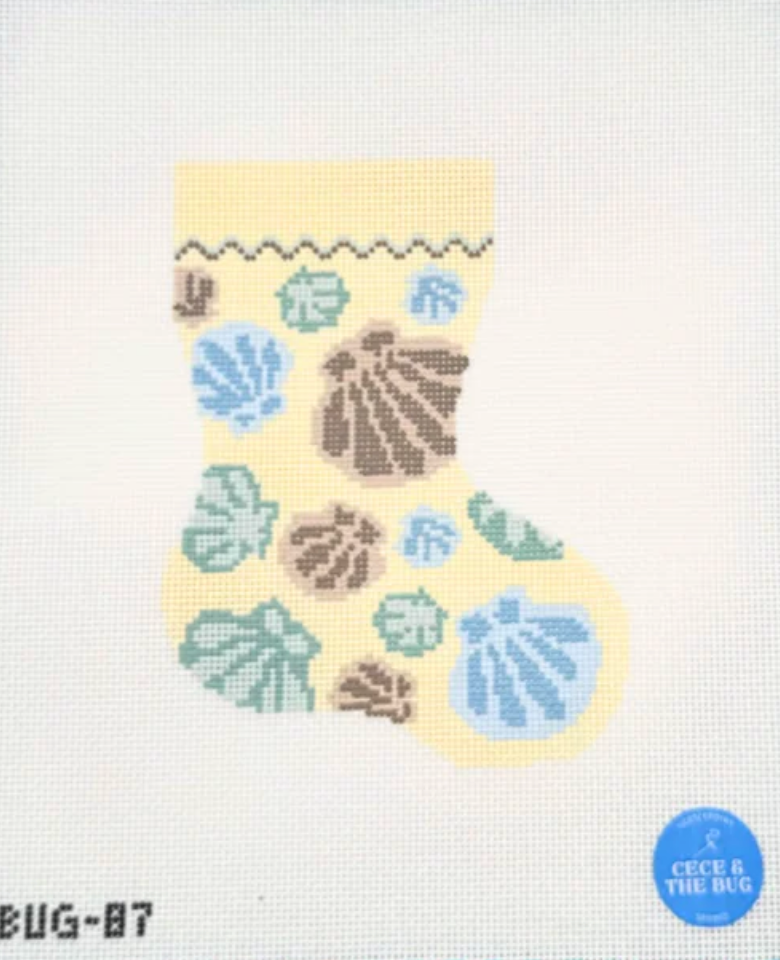 Neutral Seashell Mini Stocking