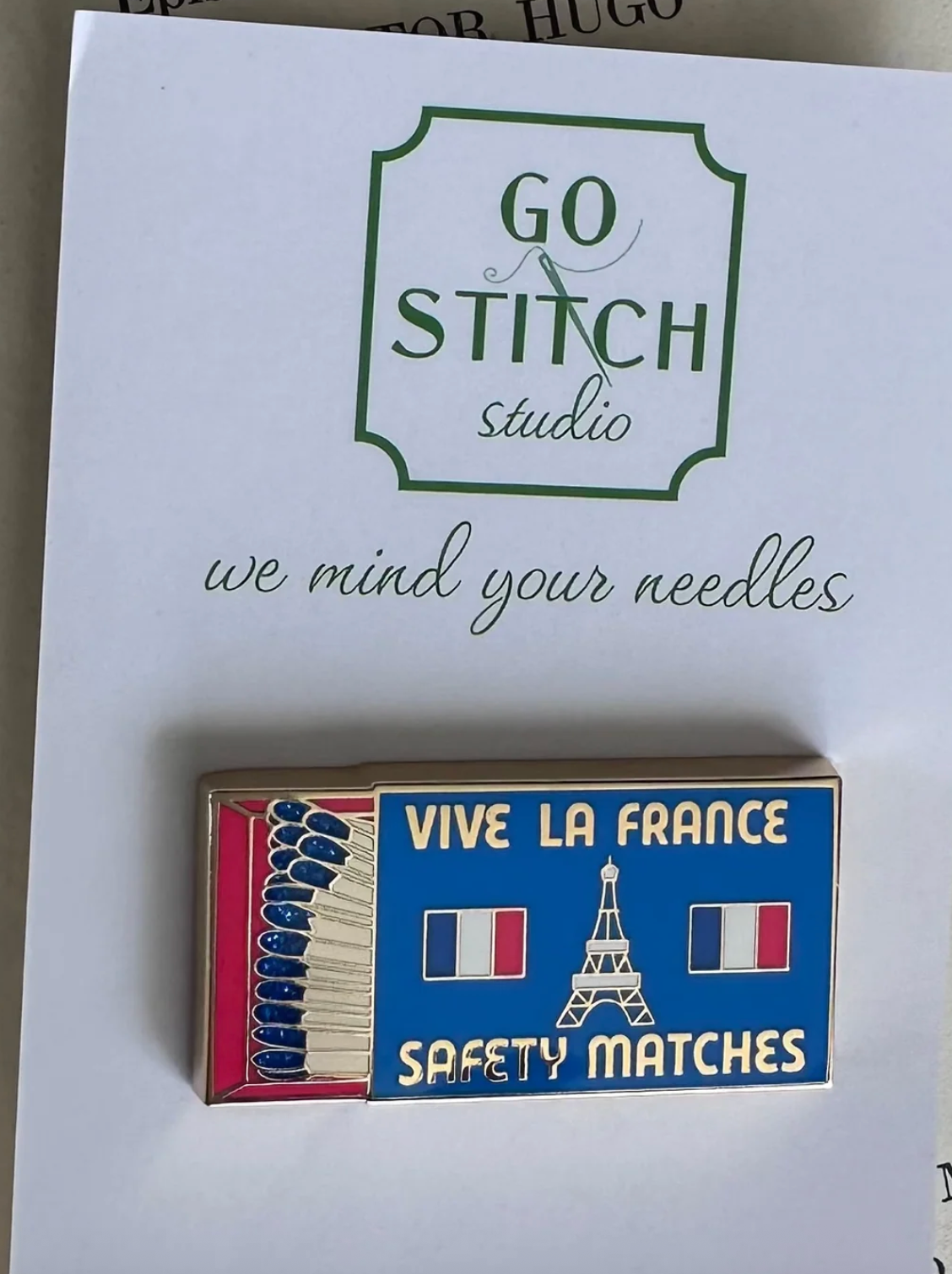 Vive La France Matchbox Needle Minder