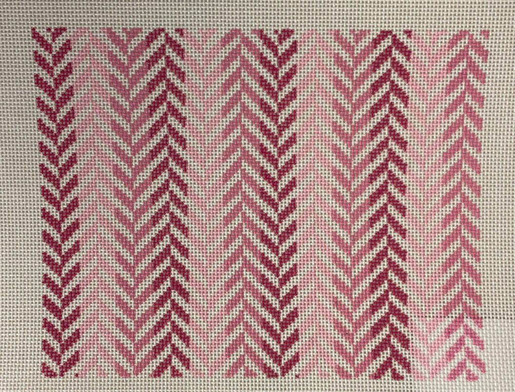 Pink Herringbone Clutch