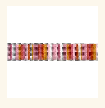 Happy Stripes Pink & Orange Stripes Fob
