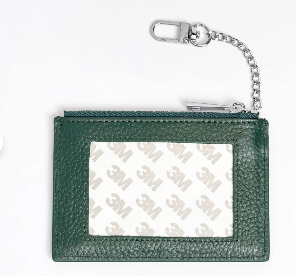Everyday Wallet Forrest Green with Silver Chain