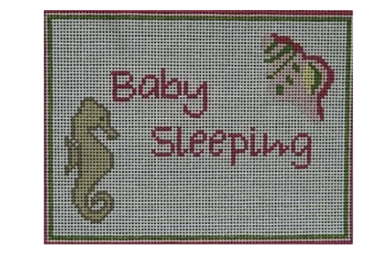 Baby Sleeping Sign-Seahorse Pink