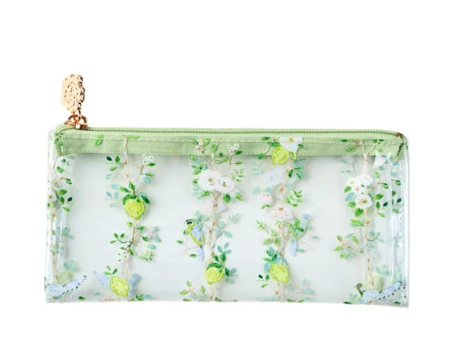 Chinoiserie Green PVC Project Bag