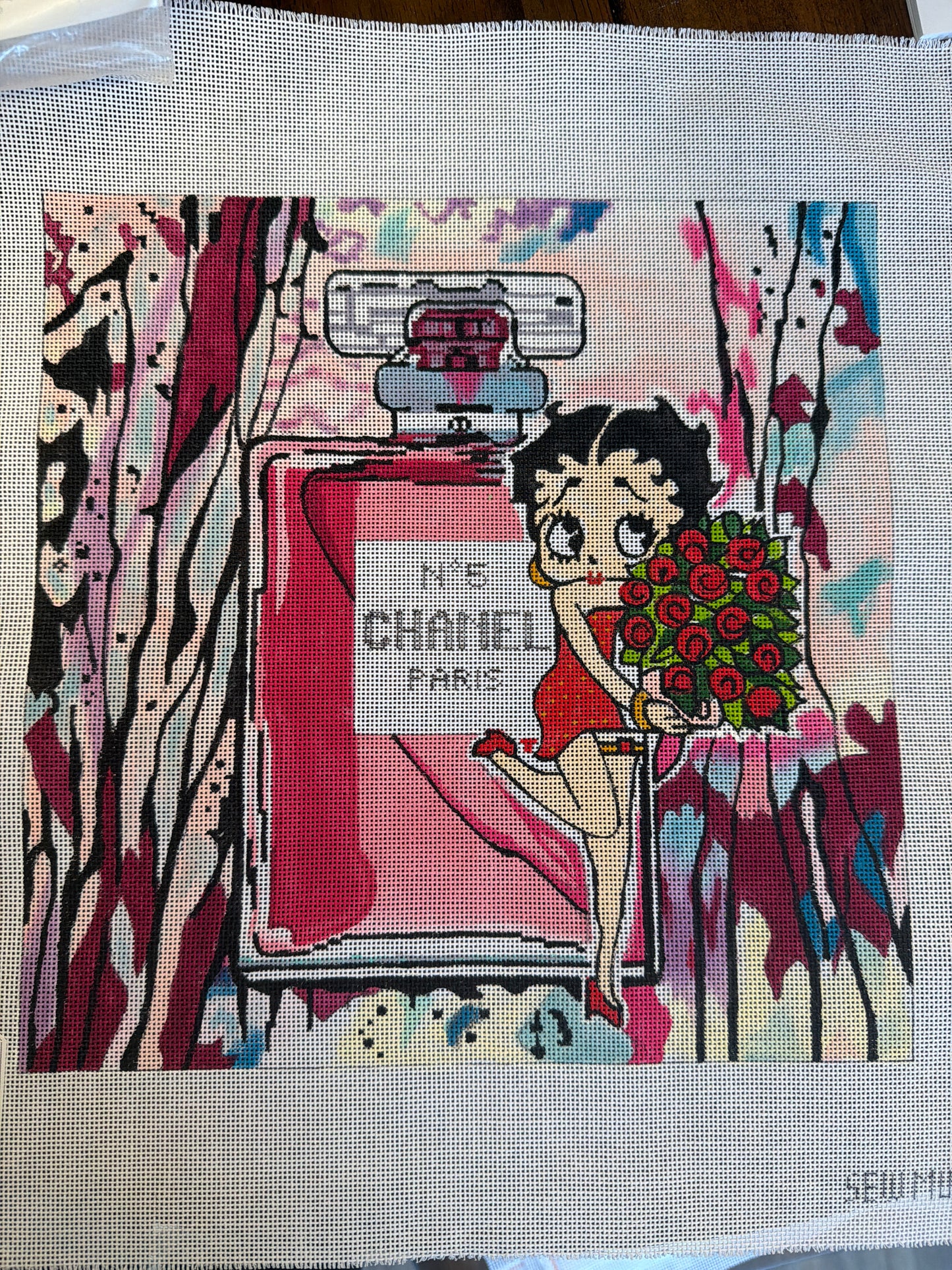 “Cutie Pie” Canvas ( Sew Much Fun) with Stitch Guide & embellishment kit