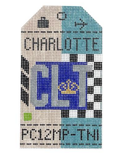 Charlotte Retro Travel Tag