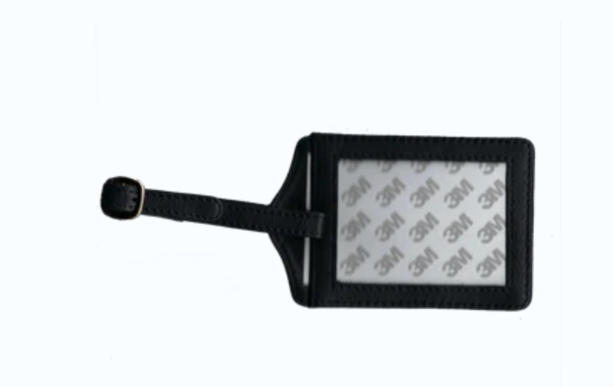 Leather Luggage Tag-Black