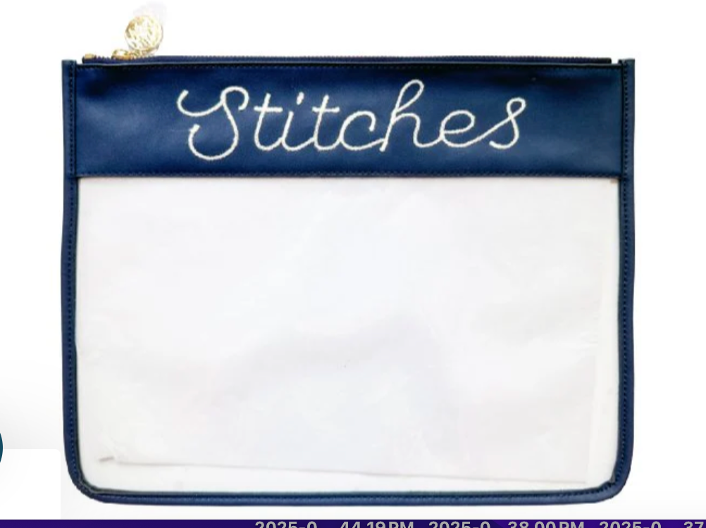 Stitches Zippered Project Bag