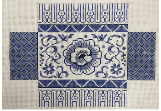 Blue and White Brick Cover