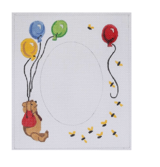 Frame-Winnie the Pooh with Balloons and Bees