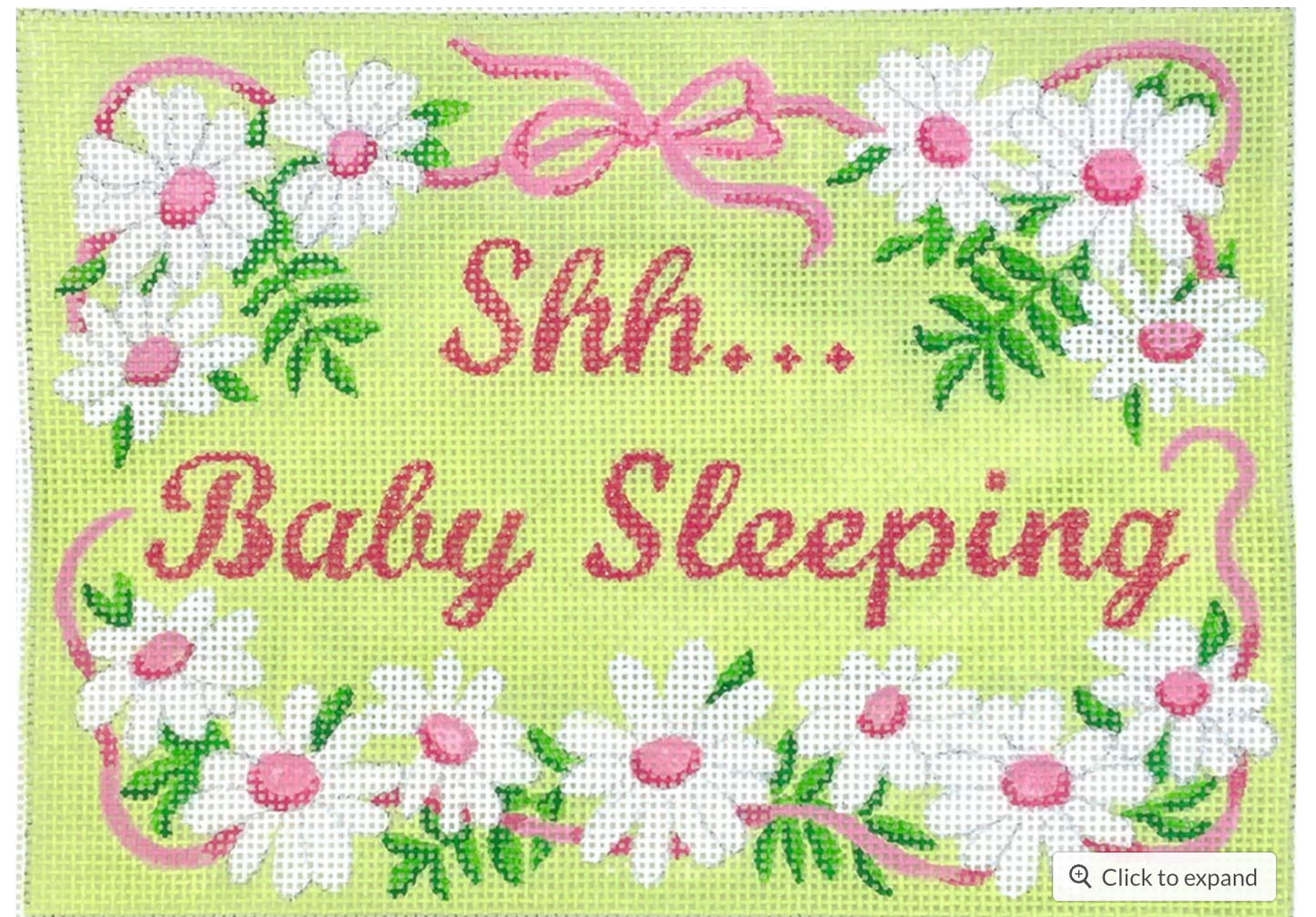 Shh..Baby Sleeping-Daisies with Pink Centers