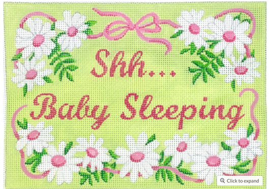 Shh..Baby Sleeping-Daisies with Pink Centers