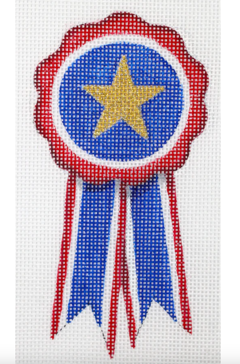 Patriotic Prize Ribbon with Gold Star