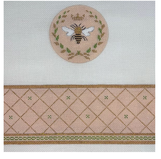 Needlepoint Box Round Queen Bee