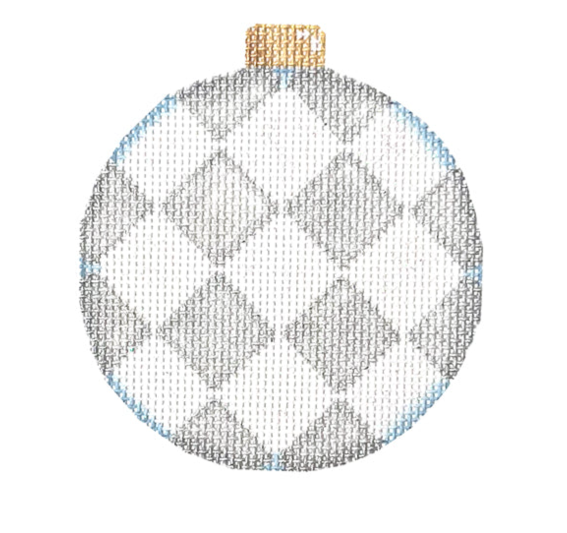 Silver Harlequin Ornament