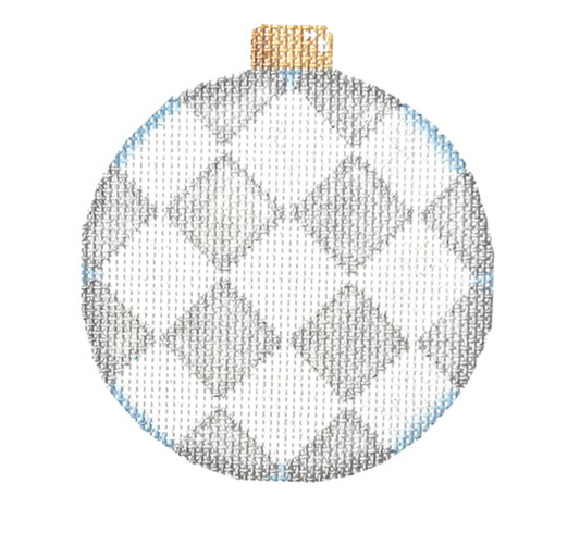 Silver Harlequin Ornament