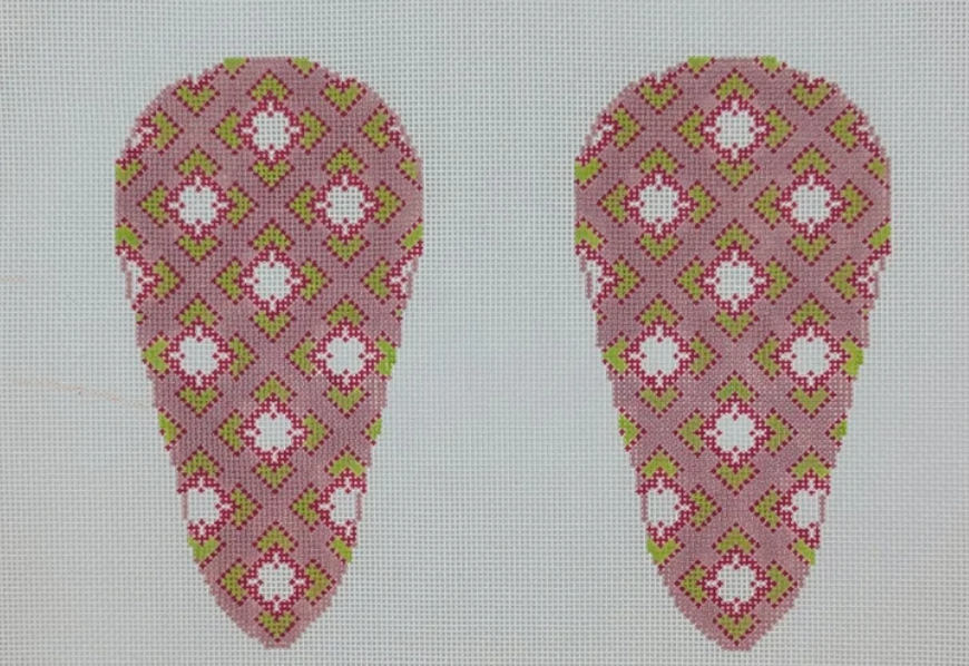 Pink Geometric Scissors Fob