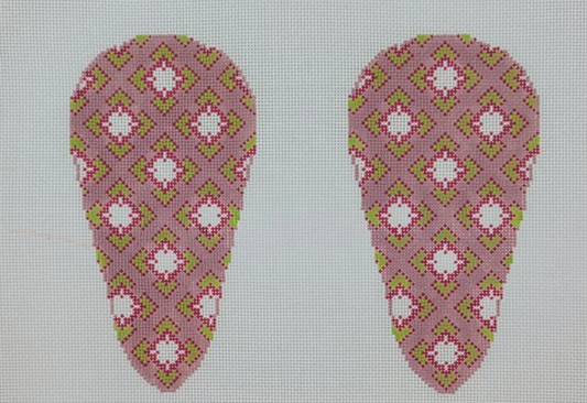 Pink Geometric Scissors Fob