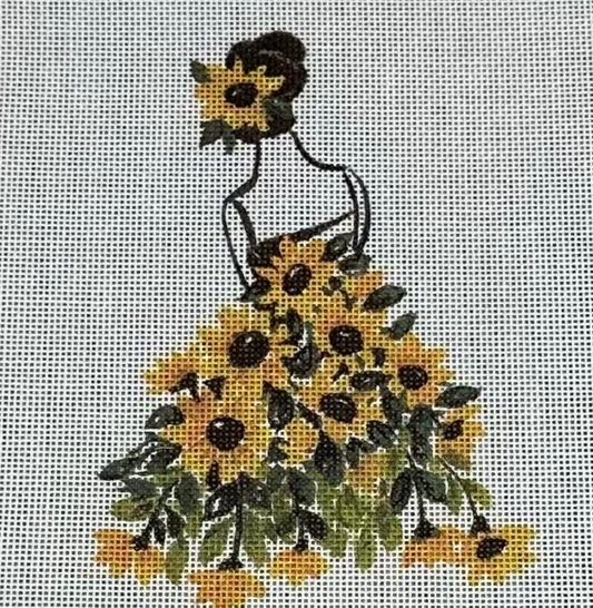 Lady with Sunflowers