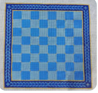 Blue Medallion Checkerboard