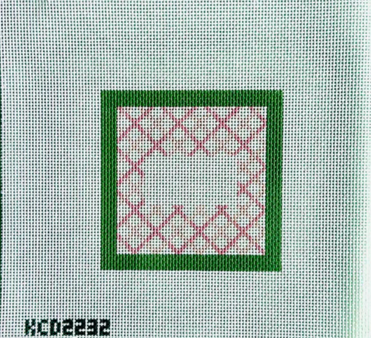 Monogram Square (Pink & Green)