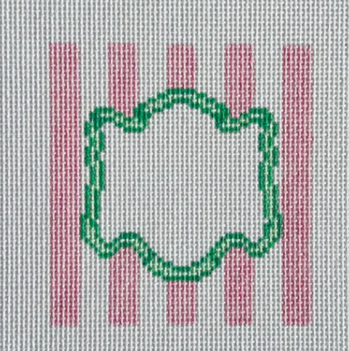 Monogram Striped Square Green/Pink