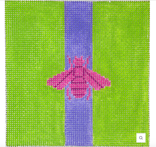 Gucci Bee in Mod Colors - Magenta with Purple Stripe on Lime Green