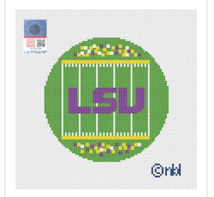 LSU Football Field Round