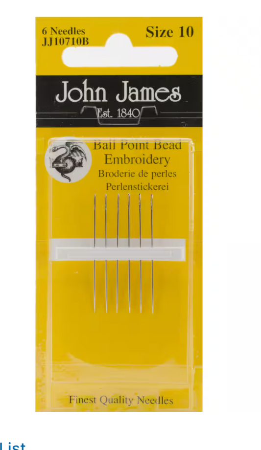Sharp Point Bead Embroidery Needles-Size 10