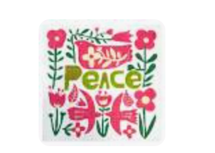 Peace with Doves and Flowers