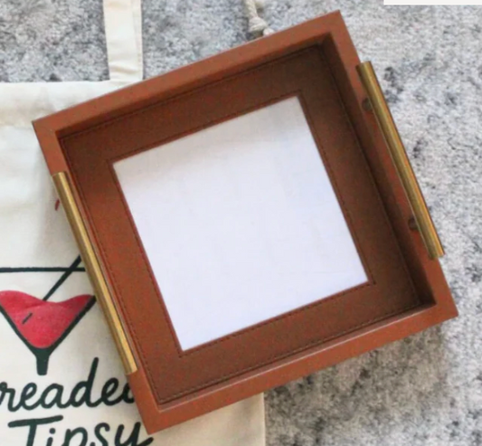 Square Self Finishing Tray-Chocolate