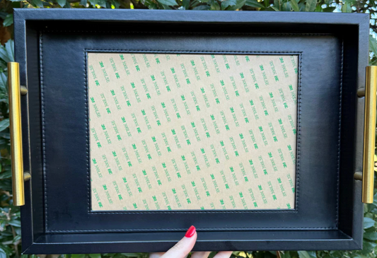 Rectangle Self Finishing Trat-Black