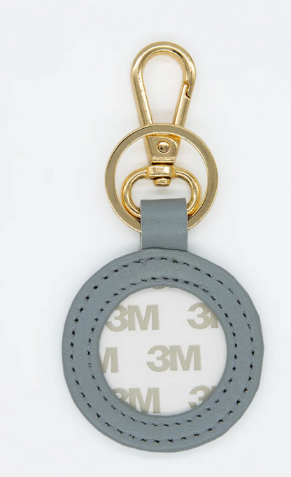 Round Leather Key Fob