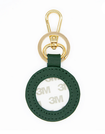 Round Leather Key Fob
