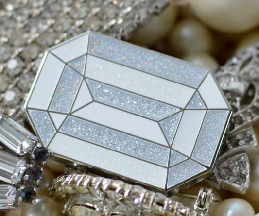 White Diamond "The Crown Jewel" Needle Minder (Classic Design)