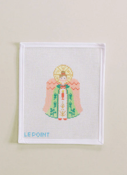 Green and Coral Angel