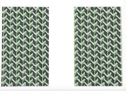 Y Pattern Clutch Green Back