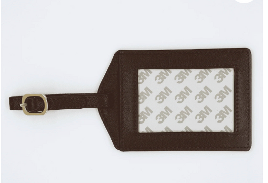 Brown Leather Luggage Tag