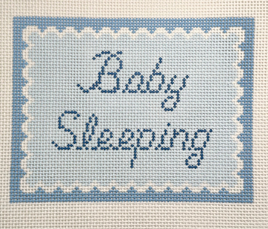 Baby Sleeping - Blue Scallop