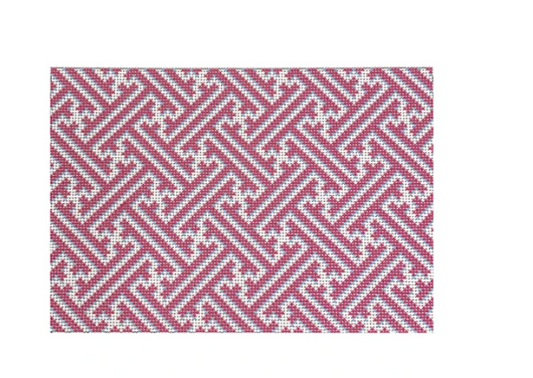 Pink Fretwork Pattern Clutch
