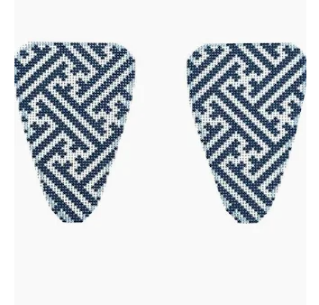Navy/White Fretwork Scissor Case