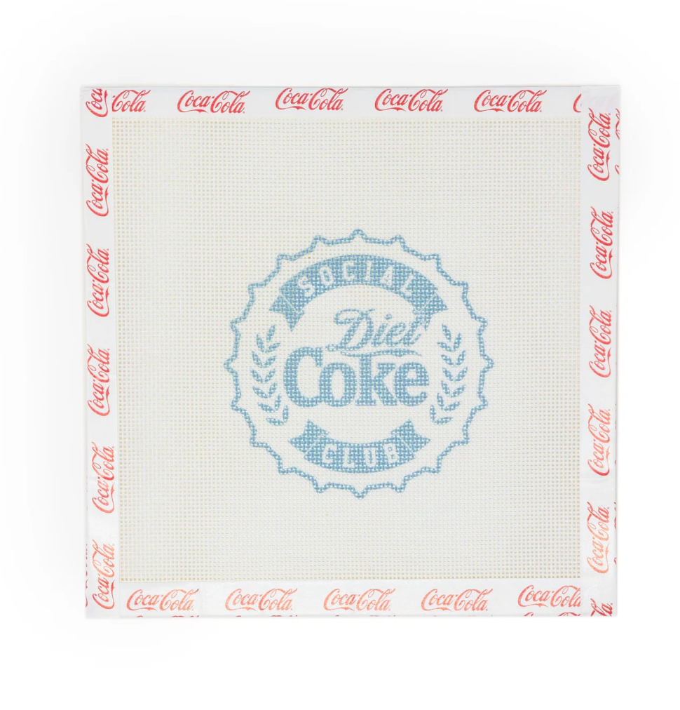 Diet Coke® Social Club Needlepoint Canvas | Licensed Coca-Cola®